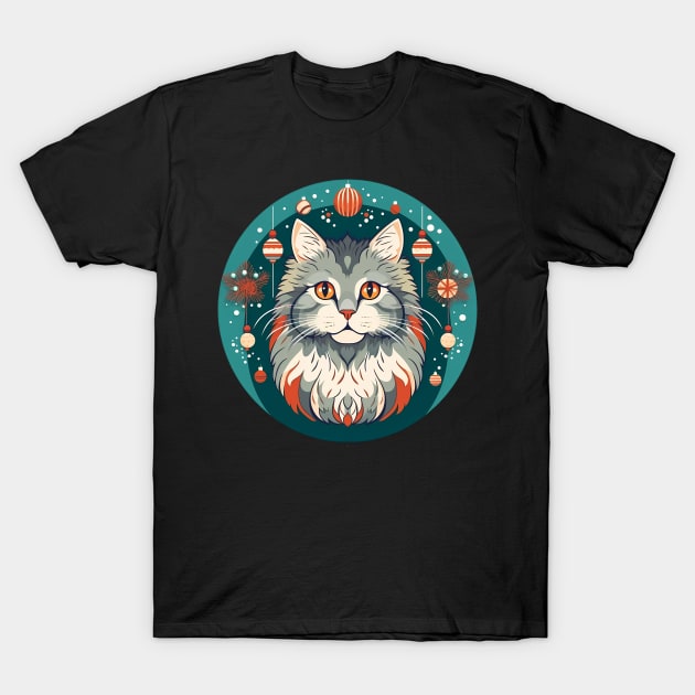 Norwegian Forest Cat Xmas Ornament, Love Cats T-Shirt by dukito